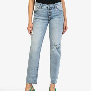 Reese Ankle Straight Raw Hem Jeans, Kut From The Kloth, BNWT